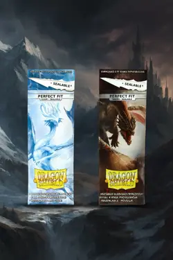 Dragon Shield Perfect Fit Sealable Smoke+Clear Card Sleeves Standard 100ct - Image 1