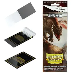 Dragon Shield Perfect Fit Sealable Smoke+Clear Card Sleeves Standard 100ct - Image 2