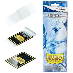 Dragon Shield Perfect Fit Sealable Smoke+Clear Card Sleeves Standard 100ct - Image 3