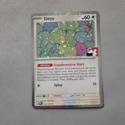 Pokemon shiny Ditto Prize Pack Series Cards 132/165 Rare 60 HP Basic Holo - Image 1