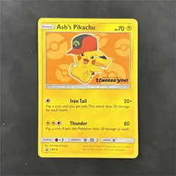 Pokemon Ash's Pikachu SM110 Promo 2017 Pokemon I Choose You Movie TCG Card - Image 1