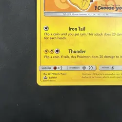 Pokemon Ash's Pikachu SM110 Promo 2017 Pokemon I Choose You Movie TCG Card - Image 3
