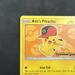 Pokemon Ash's Pikachu SM110 Promo 2017 Pokemon I Choose You Movie TCG Card - Image 4