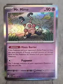 Mr. Mime Holo Rare 122/165 Scarlet & Violet 151 Pokemon Card NM - Image 1