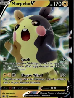 Morpeko V Promo SWSH: Sword & Shield Promo Cards SWSH056 Lightning Pokemon Card - Image 1