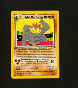 Pokemon Card - Light Machamp Neo Destiny 25/105 Rare 1st Edition NM-MINT Vintage - Image 1