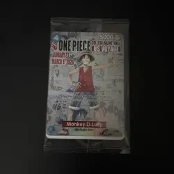 ONE PIECE Monkey D. Luffy US Voyage Univ. of Illini Basketball Promo Card+POSTER - Image 1