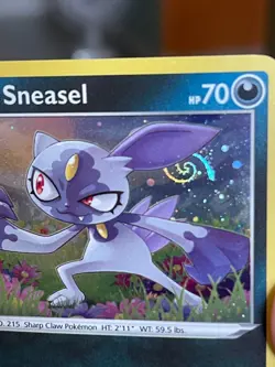 POKEMON HISUIAN SNEASEL 092/189 ASTRAL RADIANCE COSMOS HOLOFOIL HD SWIRL NM CARD - Image 3
