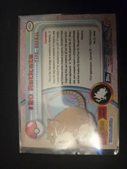 Topps Chrome Raticate TCG Card Holofoil Pokemon TV Animation Edition #20 HP - Image 2