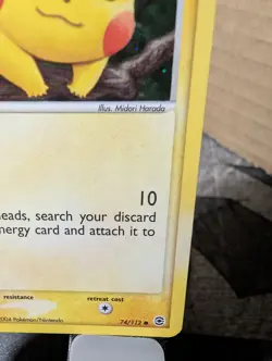 Pikachu Reverse Holo FireRed & LeafGreen Pokemon Card 74/112 Mint Condition - Image 5