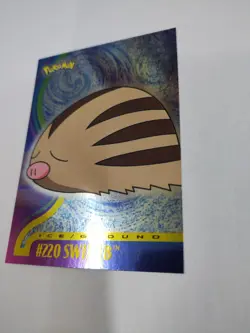MINT Swinub #220 Holo Pokemon Topps Johto Series 1 Card Rare Full Art Cute Foil - Image 3
