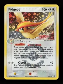 Pidgeot 10/112 Reverse Holo Rare FireRed & LeafGreen Pokemon Card - Image 1