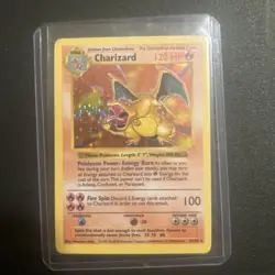Pokemon TCG Charizard Base Set Holo Shadowless Rare Card 4/102 - Image 1
