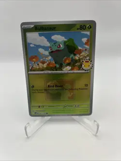 001/132 Bulbasaur 2026 Pokemon Day League Stamped Promo Card Mega TCG Play - Image 1