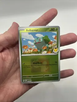 001/132 Bulbasaur 2026 Pokemon Day League Stamped Promo Card Mega TCG Play - Image 3