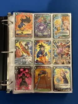 Bandai Dragon Ball Super Card Game Binder Lot UC+C+PR ~180 foil cards - Image 1