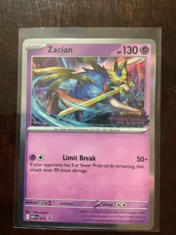 Zacian 015 Holo Promo (Near Mint, Phantasmal Flames Pre-Release Holo-Card) - Image 3
