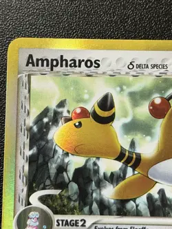 Pokemon Ampharos Delta Species 1/101 Holo Rare Dragon Frontiers LP - Image 2