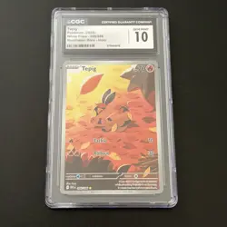 RARE LOW POP Tepig 096 Pokemon White Flare English Illustration Rare Holo CGC 10 - Image 1