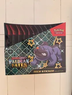 Pokemon TCG Paldean Fates Tech-Sticker Collection Sealed Display Case of 12 - Image 3