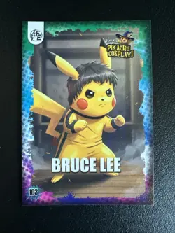 Bruce Lee (Pikachu) #103 - Galaxy Holo - Electric Pikachu Cosplay - Pokemon - Image 1