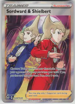 Pokemon TCG Sordward & Shielbert Ultra Silver Tempest Trainer Gallery TG28/TG30 - Image 1