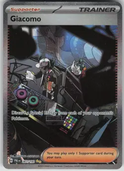Pokemon TCG Giacomo Special Illustration Rare SV02: Paldea Evolved 267/193 - Image 1
