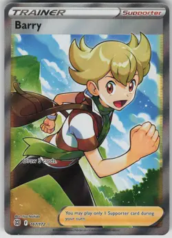 Pokemon TCG Barry (Full Art) Ultra Rare SWSH09: Brilliant Stars 167/172 - Image 1