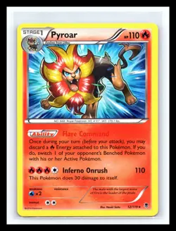 💥 Pyroar 12/119 XY Phantom Forces Holo Rare Pokemon TCG 2014 - Image 1