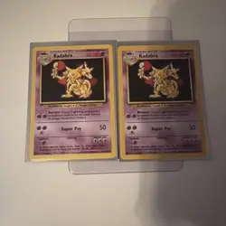 Pokemon Lot of 2 Kadabra Base Set 32/102 Near Mint/LP See Pictures! - Image 3