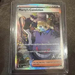 Pokemon Morty's Conviction Full Art Holo SV05: Temporal Forces 211/162 2024 NM - Image 1
