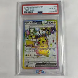 Pokemon TCG Pikachu ex 219/191 Surging Sparks Ultra Rare PSA 10 - Image 1