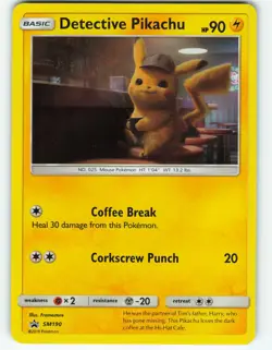 Detective Pikachu - Holo - #SM190 Black Star Promo - Pokemon TCG - 2019 - Image 1