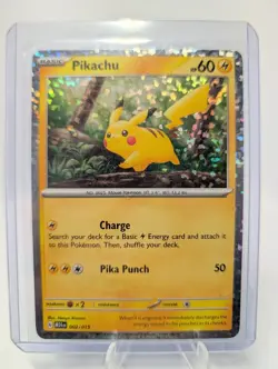 PIKACHU POKEMON 151 NM McDonalds Happy Meal *2025* HOLO Common PROMO #002 - Image 1