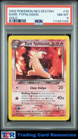 2002 Pokemon Neo Destiny #10/105 Dark Typhlosion Holo PSA 8 NM-MT - Image 1