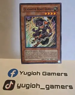 YUGIOH GLADIATOR BEASTT DARIUS COMMON PTDN UNLIMITED LIGHT PLAYED - Image 1