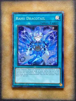 Yugioh Rahu Dracotail JUSH-EN009 Collector Rare 1st Ed NM - Image 1