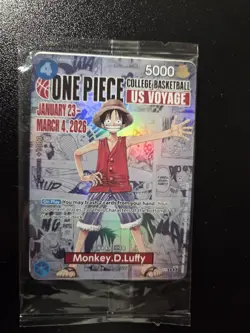 Bandai Namco One Piece CCG Monkey.D.Luffy US Voyage Full Art Holo P-055 - Image 1