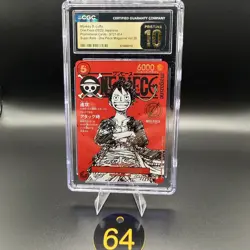 CGC PRISTINE 10 Luffy ST21-014 One Piece Magazine Weekly Shonen Jump Promo TC 64 - Image 1