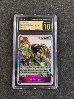Gol D. Roger OP13-064, CGC 10 Pristine, One Piece SR, Carrying On His Will - Image 1