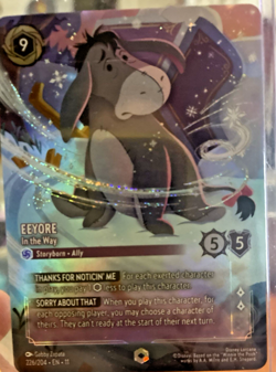 Disney Lorcana - Winterspell: Eeyore - In the Way (Enchanted) 226/204 PACK FRESH - Image 1