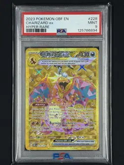 Pokemon TCG Charizard EX Obsidian Flames Holo Hyper Rare Card 228/197 PSA 9 - Image 1
