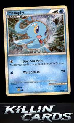 Manaphy 3/95 Pokemon Holo Rare Unleashed Card MP - Image 1