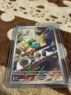Pokemon TCG Bulbasaur Stellar Crown Illustration Holo Card 143/142 - Image 3
