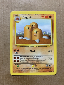 Dugtrio 19/102 Base Set - Rare Pokemon Card - NM/Mint - Image 1