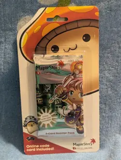 MapleStory Trading Card Game 9 Card Booster Pack Online Code Card Included NEW - - Image 1