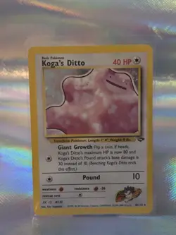 Pokemon TCG Koga's Ditto Holo Rare Card 10/132 Gym Challenge LP - Image 1