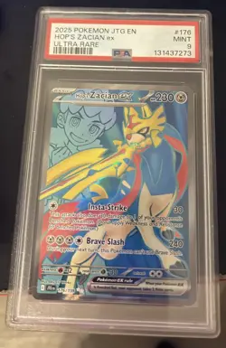 Pokemon TCG Hop's Zacian EX Full Art Journey Together English Card 176/159 PSA 9 - Image 1