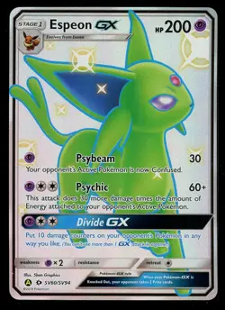 Pokemon Espeon GX SV60/SV94 Sun & Moon Hidden Fates Shiny Vault LP - Image 1