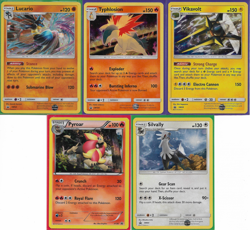 POKEMON LOT OF 5 ASSORTED PROMOS WITH LUCARIO - Image 1
